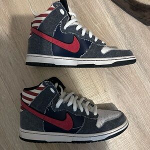 Nike Dunk High Denim Sneakers